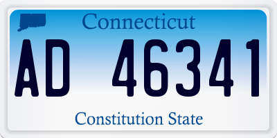CT license plate AD46341
