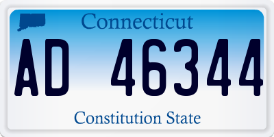 CT license plate AD46344