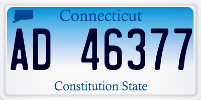 CT license plate AD46377