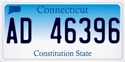 CT license plate AD46396