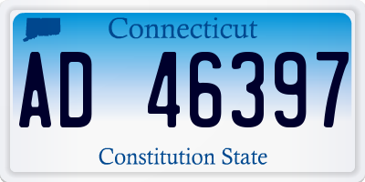 CT license plate AD46397
