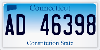CT license plate AD46398