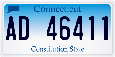 CT license plate AD46411
