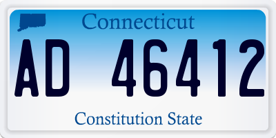 CT license plate AD46412