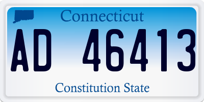 CT license plate AD46413