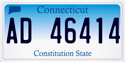 CT license plate AD46414