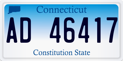 CT license plate AD46417