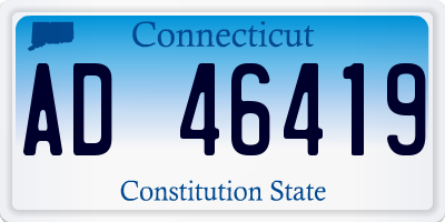 CT license plate AD46419