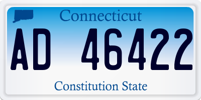 CT license plate AD46422