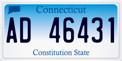 CT license plate AD46431