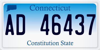 CT license plate AD46437