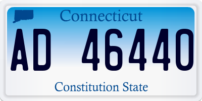 CT license plate AD46440