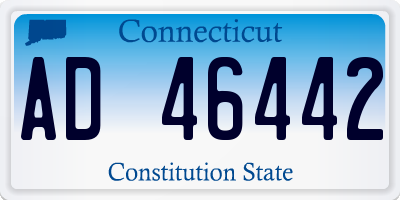 CT license plate AD46442