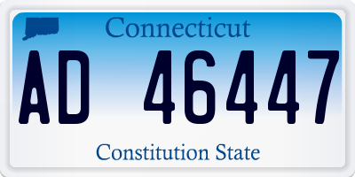 CT license plate AD46447