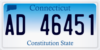CT license plate AD46451