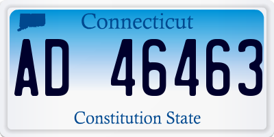 CT license plate AD46463