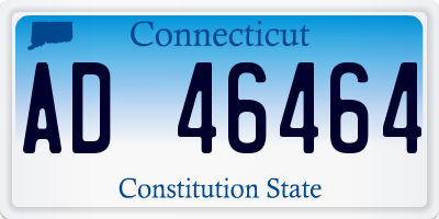 CT license plate AD46464