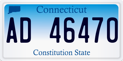 CT license plate AD46470