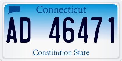 CT license plate AD46471