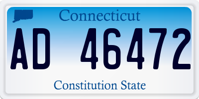CT license plate AD46472