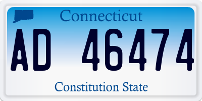 CT license plate AD46474