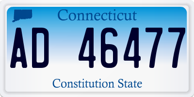 CT license plate AD46477