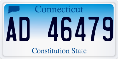 CT license plate AD46479