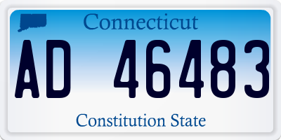 CT license plate AD46483