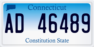CT license plate AD46489