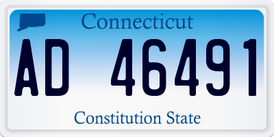 CT license plate AD46491