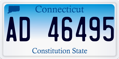 CT license plate AD46495