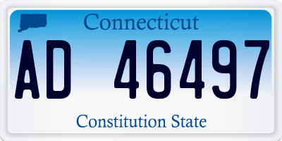CT license plate AD46497