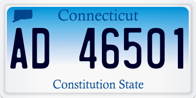 CT license plate AD46501