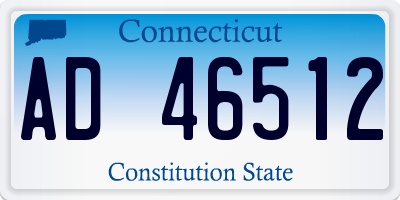 CT license plate AD46512