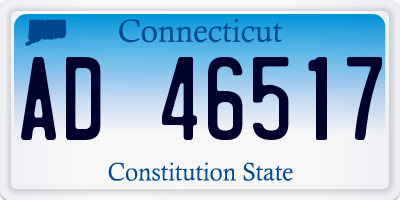 CT license plate AD46517