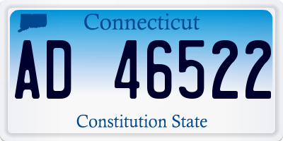 CT license plate AD46522