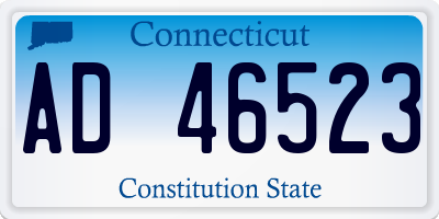 CT license plate AD46523