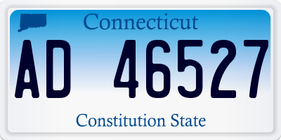 CT license plate AD46527