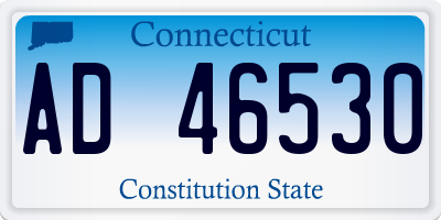 CT license plate AD46530