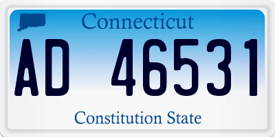 CT license plate AD46531