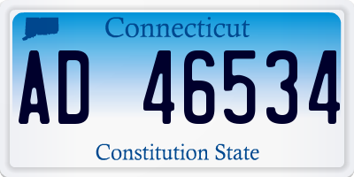 CT license plate AD46534