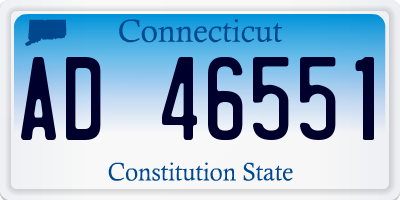 CT license plate AD46551