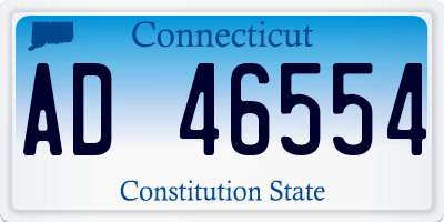 CT license plate AD46554