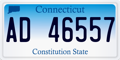 CT license plate AD46557