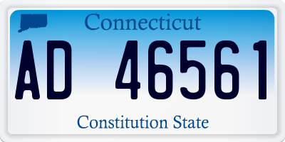 CT license plate AD46561