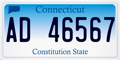 CT license plate AD46567