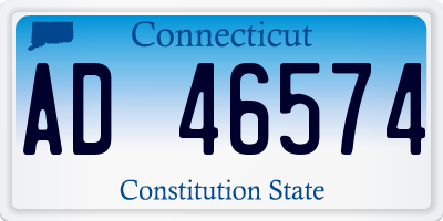 CT license plate AD46574