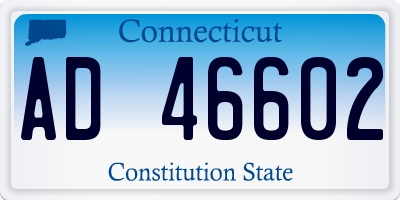 CT license plate AD46602