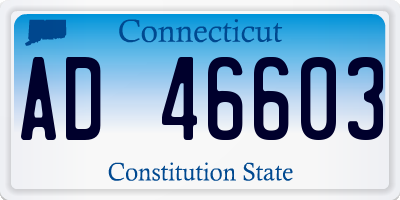 CT license plate AD46603