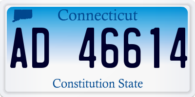 CT license plate AD46614